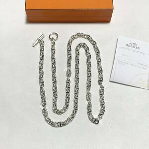 レシート付き HERMES 120cm シェーヌダンクル ネックレス MM 109コマ エルメス Vintage Chaine dAncre ヴィンテージ アクロバット