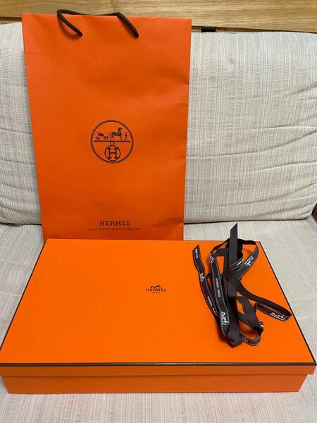 HERMES BOX 紙袋 リボン　セット