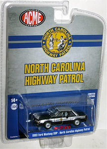 ACME Greenlight 1/64 1991 Ford Mustang SSP Police フォード マスタング ポリスカーNorth Carolina Highway Patrol ハイウェイパトロール