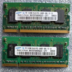 SAMSUNG PC2-6400S 512MB 2枚組