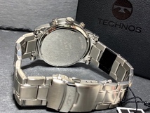新品 TECHNOS テクノス 正規品 腕時計 メンズ クロノグラフ 腕時 アナログ 3Ｄインデックス 多機能腕時計 10気圧防水 ブラウン ステンレス_画像8
