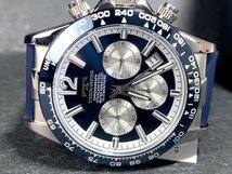 新品 TECHNOS テクノス 腕時計 正規品 アナログ腕時計 クオーツ カレンダー クロノグラフ 10気圧防水 ラバーベルト ブルー プレゼント_画像6