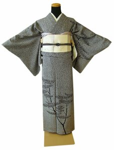 時代屋 裄65.6ｃｍ 川村久太郎 附下げ 訪問着 西陣織 袋帯 帯揚 帯〆 4点 セット 正絹 未使用 仕付糸付 袷 156ｃｍ～162cm HH1306