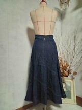 ◆送料無料◆ Lois CRAYON ロイスクレヨン デニムパッチワーク風スカート サイズM USED _画像4