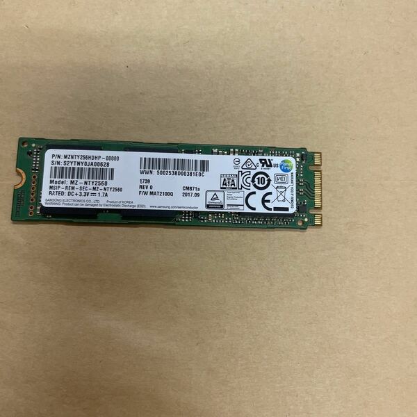 256GB #UF09HK#SAMSUNG MZNTY256HDHP-00000 256.0GB