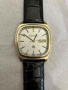 SEIKO GRAND QUARTZ セイコー グランドクォーツ デイデイト 9943-5010 【新品ベルト 電池交換済み】 CAP GOLD BACK ST.STEEL 稼働品　良品