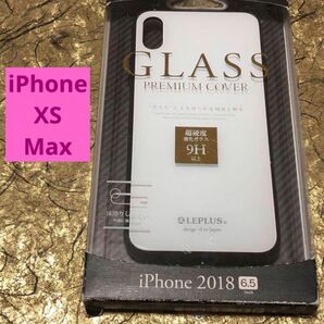 【iPhoneXSMAX】プレミアムカバー 背面ガラス シェルケース ホワイト