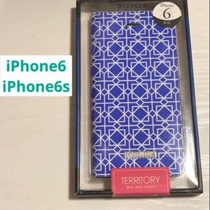 【ラスト】【iPhone6.iPhone6s】テリトリー デザインケース 手帳 ブルー