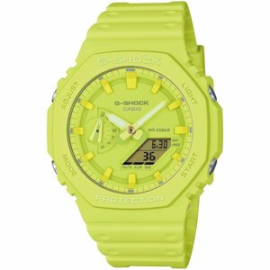 即決あり【G-SHOCK TONE-ON-TONE アナデジ ターコイズイエロー樹脂バンド カシオークメンズ 腕時計】GA-2100-9A9JF新品