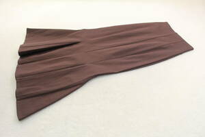 2-1513 新品　ハイウエストストレッチスカート ブラウンＭサイズ