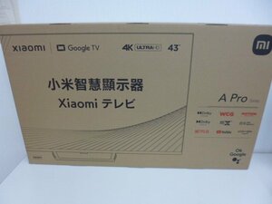 ★新品★　液晶テレビ シャオミ L43M8-A2TWN チューナーレス 43V型 4K対応 A Pro 2023年製 Xiaomi