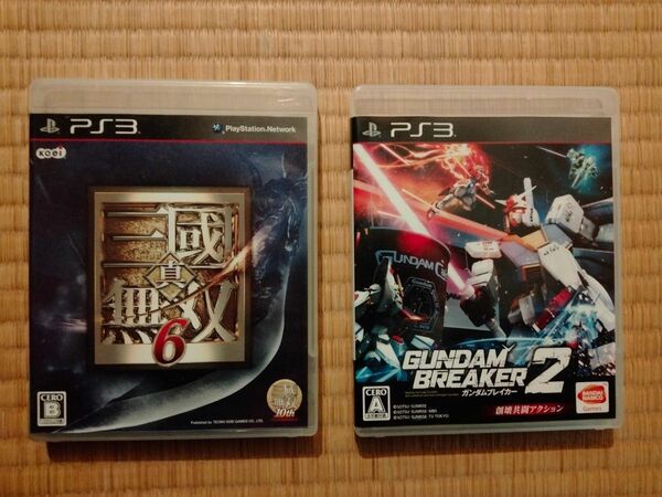 PS3　ガンダムブレイカー2　三國無双6　ソフト　セット