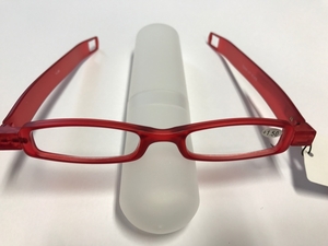 new goods compact folding simple farsighted glasses +1.5 red 