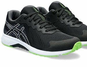 セール asics 22.0cm ヒモ式 アシックス レーザービーム RI 1154A171 001 ブラック/ホワイト 子供 キッズ 男の子 スニーカー 通学 上履き