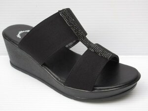  sale L FR2006 black / black Michaela La Spada thickness bottom bilge Wedge high heel sole mules .... woman lady's sandals 