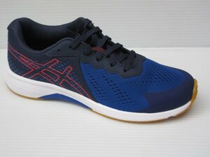 セール asics 22.5cm ヒモ式 アシックス レーザービーム RI 1154A171 401 ブルー/レッド 子供 キッズ 男の子 スニーカー 通学 上履き