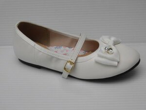 Быстрое решение 21.0 Mong Mong Fr356 White Monmon Junior Strap Formal Shoes Свадебная презентация.