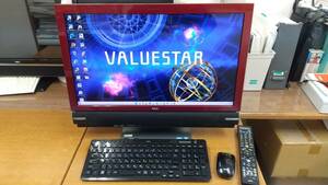 地デジ視録NEC VALUESTAR VW770HS6R/Windows11[23H2]/i7/8GB/SSD256GB/Blu-ray/純正Keyboard＋マウス＋リモコン/直接手渡し可　 