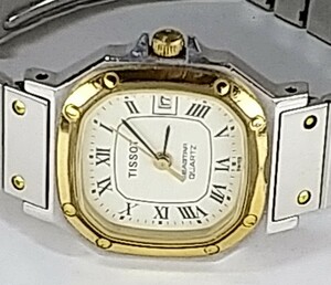 腕時計 TISSOT SEASTAR Quartz 30M C-300-C ホワイト盤 純正バンド 電池交換済