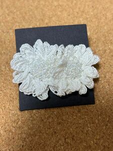 ハンドメイド レース編み お花のピアス