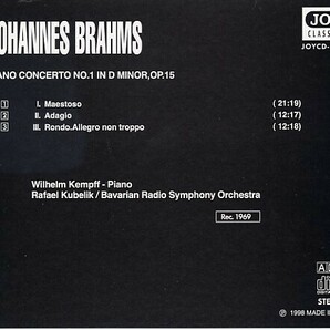 (P)ケンプ：ブラームス・ピアノ協奏曲第1番（指揮）クーベリック・バイエルン放送響1969年、ライヴ。の画像2