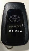 初期化済トヨタ純正 スマートキー2ボタンRAV4 基盤番号231451-0351 007-AD0027 14FAF 新品電池サービス③_画像1