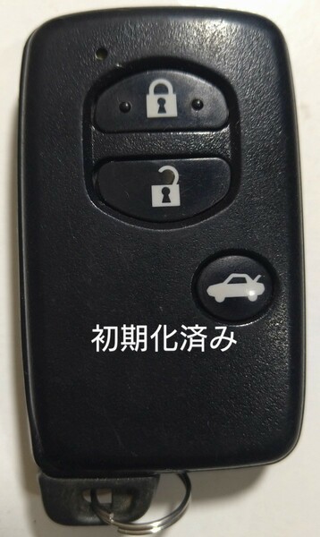 初期化済トヨタ純正スマートキー3ボタン ８６ マークＸ ＳＡＩ等 基盤番号271451−5300 新品電池サービス⑯