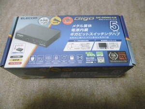 未使用品★エレコム★ Ｇｉｇａ５ポートＨｕｂ／マグネット付き／電源内蔵 EHC-G05MN2-HJB　　2セット（未開封）　