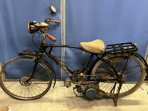 博物館級！自転車バイク 敷島 シキシマ号　昭和レトロ 1955年頃 板垣 サンライト SMR-26 60㏄ 自転車バイク 敷島 シキシマ号 実用車 現状品