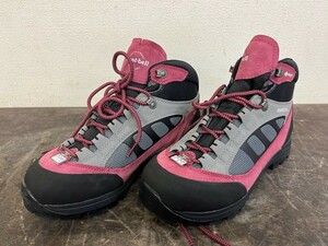 【未使用】 25.0 mont-bell マウンテンクルーザー600 ワイド ピンク レザーワイド トレッキングシューズ 登山靴 モンベル 女性用