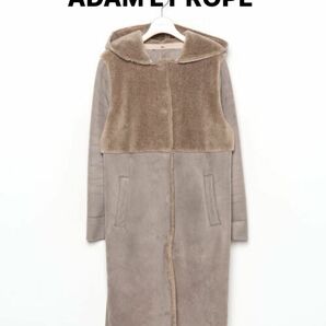 ☆ADAM ET ROPE’　アダムエロペ　フェイクムートンフードコート アウター ロングコート 秋冬