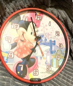 ミニーマウス掛け時計　Disney インテリア　ディズニー時計