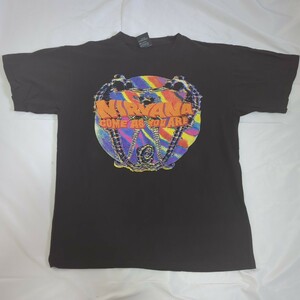 USA製 NIRVANA ニルヴァーナ Ｔシャツ カートコバーン sonic youth Pink Floyd METALLICA メタリカ hiphop TEE Oasis オアシス nevermind L