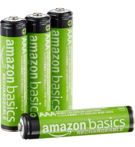 Amazonベーシック 充電池 充電式ニッケル水素電池 単4形4個セット (最小800mAh、約1000回使用可能) 　エネループ