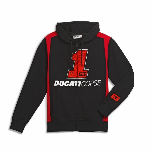 送料無料 ドゥカティ 純正 Ducati PB#1 Black Line スウェットシャツ パーカー フーディ バニャイヤ サイズM 987710334