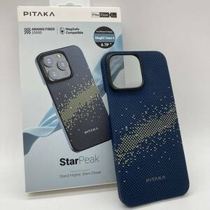 PITAKA iPhone 15 Pro Max用 ケース 浮織1500Dアラミド繊維製 StarPeak MagSafe対応 /Y15360-P2