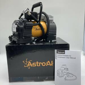 【通電のみ確認済】AstroAI エアコンプレッサー タイヤ 空気入れ 自動車用 電動空気入れ 150PSI DC12V シガーソケット接続式 /Y15728-F2