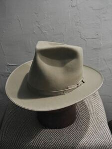 60s VINTAGE 3X STETSON 7 1/8 57cm open road ヴィンテージ ビーバー ステットソン オープンロード シルバーベリー ジョニーデップ