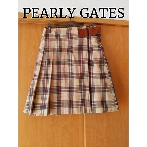 即決♪PEARLY GATES★上品なタータンチェックスカートレディースゴルフパーリーゲイツ