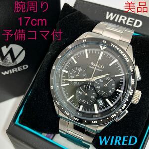  прекрасный товар * батарейка новый товар * включая доставку * Seiko SEIKO Wired WIRED хронограф мужские наручные часы черный VK63-K006 AGAW401