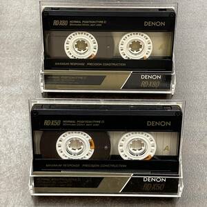 1186T デノン RD-X 50 80分 ノーマル 2本 カセットテープ/Two DENON RD-X 50 80 Type I Normal Position Audio Cassette
