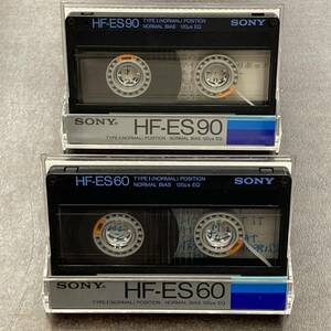 1199T ソニー HF-ES 60 90分 ノーマル 2本 カセットテープ/Two SONY HF-ES 60 90 Type I Normal Position Audio Cassette