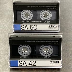 1216BT TDK SA 42 50分 ハイポジ 2本 カセットテープ/Two TDK SA 42 50 Type II High Position Audio Cassette