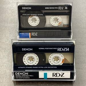 1295T デノン RD-Z 54 74分 ノーマル 2本 カセットテープ/Two DENON RD-Z 54 74 Type I Normal Position Audio Cassette