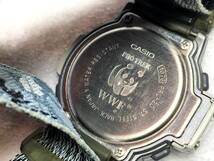 CASIO PROTREK Ley PRL-20 WWF カリブー 迷彩 稼動 中古 気温 登山 アウトドア デジタル 腕時計 プロトレック パンダ 小型 限定 コラボ_画像6