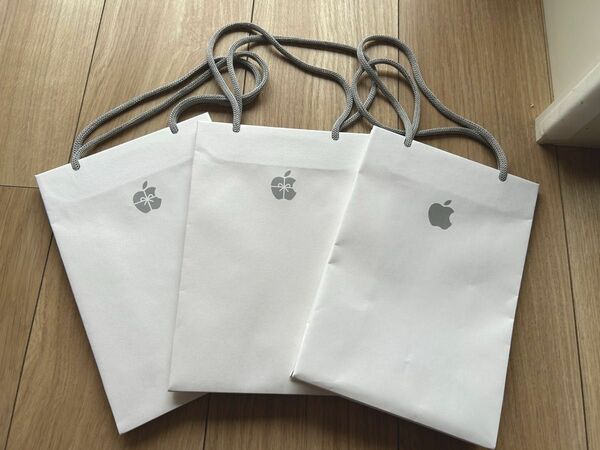Appleストア ブランド ショッパー 紙袋 小3枚