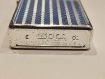 ★759 Zippo 波 ウェーブ シルバー 色 銀色 ジッポ ライター 火花確認OK_画像3