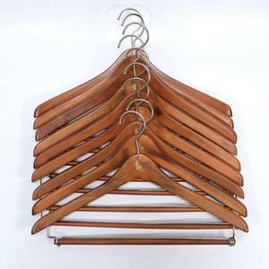 [ free shipping ]POLO RALPH LAUREN( Polo Ralph Lauren )/ wood handle ga-/ wooden hanger /9 pcs set 