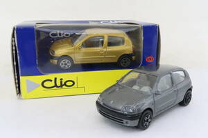 Bburago RENAULT CLIO ルノー クリオ 2台 箱1個 1/43 イタリア製 イコレ