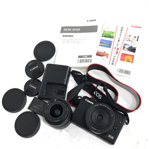 Canon EOS M100 EF-M 15-45mm F3.5-6.3 IS STM EF-M 22mm F2 STM ミラーレス一眼 デジタルカメラ